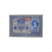 Cédula P#60 1000 Kronen 1919 C/Rasgo Austria Europa MBC