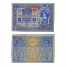 Cédula P#60 1000 Kronen 1919 C/Rasgo Austria Europa MBC