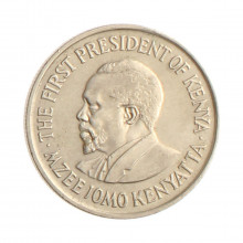 Moeda KM#13 50 Cents 1978 SOB Quênia África Cupro Níquel Ø20,96mm 3,89gr.