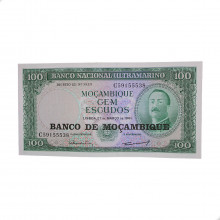 Cédula P#117a 100 Escudos 1976 Moçambique África FE