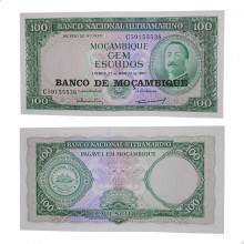 Cédula P#117a 100 Escudos 1976 Moçambique África FE