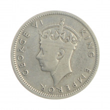 Moeda KM#17a 6 Pence 1944 MBC Rodésia do Sul África Prata 0.500 Ø19,37mm 2,83gr.