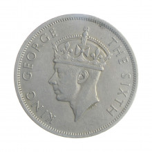Moeda KM#24 ½ Crown 1949 MBC Rodésia do Sul África Cupro-Níquel Ø32,3mm 14,14gr.