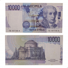 Cédula P#112b 10000 Liras 1984 Itália Europa MBC
