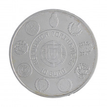 Moeda KM#803a 10 Euros 2010 FC Portugal Europa Série Ibero-Americana VIII - Moedas históricas Prata .500 Ø40mm 27gr.