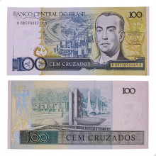 Cédula C-185 100 Cruzados 1986 Baixas e Altas Numerações SOB/FE