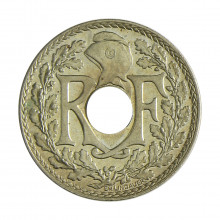 Moeda KM#889.1 10 Centimes 1938 FC França Europa Prata R Níquel Ø21mm 3gr.