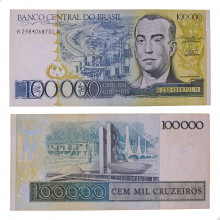 Cédula C-176 100000 Cruzeiros 1985 MBC
