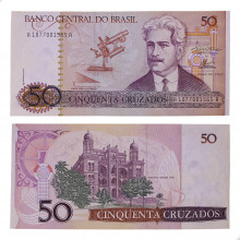 Cédula C-182 50 Cruzados 1986 C/ Manchas SOB