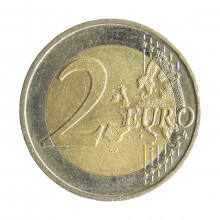 Moeda KM#337 2 Euros 2015 F MBC Alemanha Europa 25 anos da Unidade Alemã Bimetálico Ø25,75mm 8,5gr.