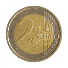Moeda KM#245 2 Euros 2005 MBC Itália Europa Constituição Europeia Bimetálico Ø25,75mm 8,5gr.