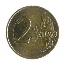 Moeda KM#177 2 Euros 2021 MBC Luxemburgo Europa Grão-Duque Jean - versão clássica Bimetálico Ø25,75mm 8,5gr.