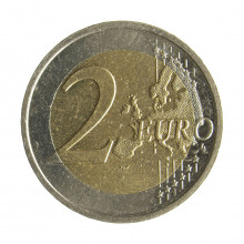 Moeda KM#106 2 Euros 2009 MBC Luxemburgo Europa Ascensão de Charlotte Bimetálico Ø25,75mm 8,5gr.
