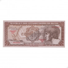Cédula C-112 5 Cruzeiro 1962 Série 106 SOB/FE