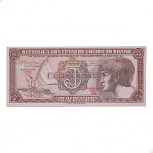 Cédula C-112 5 Cruzeiro 1962 Série 086 SOB/FE
