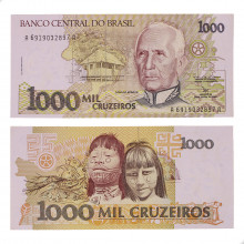 Cédula C-218 1000 Cruzeiros 1991 SOB/FE