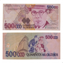 Cédula C-231 500000 Cruzeiros 1993 BC