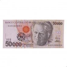 Cédula C-234 50 Cruzeiros Reais 1993 C/ Manchas SOB