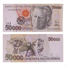 Cédula C-234 50 Cruzeiros Reais 1993 C/ Manchas SOB