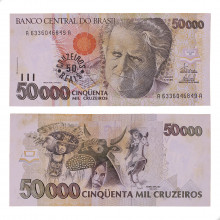 Cédula C-234 50 Cruzeiros Reais 1993 C/ Manchas SOB/FE