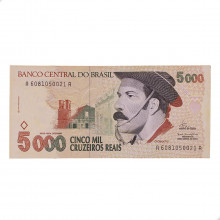 Cédula C-239 5000 Cruzeiros Reais 1993 C/ Manchas SOB/FE