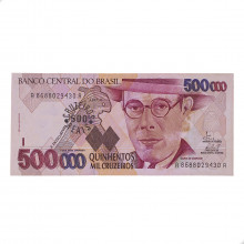 Cédula C-236 500 Cruzeiros Reais 1993 C/ Manchas SOB/FE