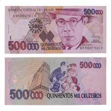 Cédula C-236 500 Cruzeiros Reais 1993 MBC