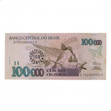 Cédula C-235 100 Cruzeiros Reais 1993 C/ Manchas SOB/FE