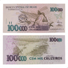 Cédula C-235 100 Cruzeiros Reais 1993 SOB