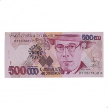 Cédula C-237 500 Cruzeiros Reais 1993 MBC