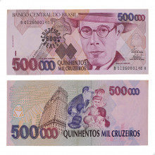 Cédula C-237 500 Cruzeiros Reais 1993 MBC