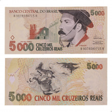 Cédula C-239 5000 Cruzeiros Reais 1993 FE