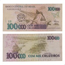 Cédula C-235 100 Cruzeiros Reais 1993 MBC