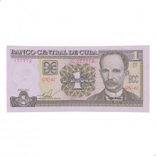 Cédula P#128 1 Peso 2017 Série GN Cuba América FE