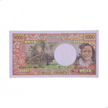 Cédula P#2b 1000 Francs CFP 1995 França Ultramarina SOB/FE