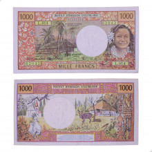 Cédula P#2b 1000 Francs CFP 1995 França Ultramarina SOB/FE