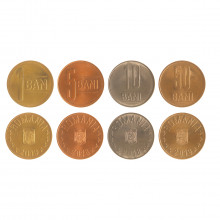 Set 4 Moedas SOB/FC Fourth leu Romênia Europa