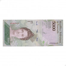 Cédula P#97c 5000 Bolivars 2017 Venezuela América FE