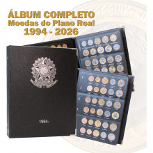 Coleção Completa Moedas do Plano Real 1994 - 2025 (183/183) no Álbum de Luxo e Case de Proteção