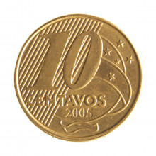 Moeda V-498 10 Centavos 2005  SOB   Aço R Bronze  Ø20mm 4,8gr.