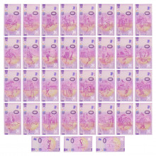 Set Completo 35 Cédulas Zero Euro FIFA World Cup Copa do Mundo Qatar 2022 Oficial