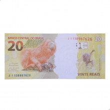 Cédula RL20.038 20 Reais JI 2021 SOB Paulo Roberto N. Guedes / Roberto Campos Neto
