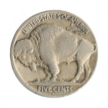 Moeda KM#134 Five Cents Bufalo Nickel 1916 S MBC USA América Cobre R Níquel Ø21,2mm 5gr.