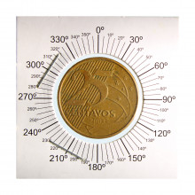 Moeda V-523 25 Centavos 2003 MBC Reverso Invertido Aço R Bronze Ø25mm 7,5gr. *