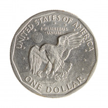 Moeda KM#207 One Dollar Susan B. Anthony 1981 D MBC+ USA América Cobre R Cobre Níquel Ø26,5mm 8,1gr.