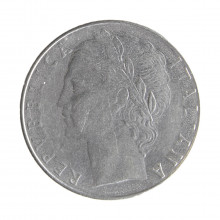 Moeda KM#96.1 100 Lire 1979 R SOB Itália Europa Acmonital Ø27,8mm 8gr.