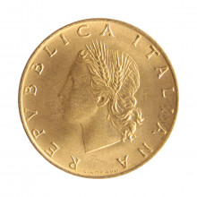 Moeda KM#97.2 20 Lire 1990 R FC Itália Europa Bronzital Ø21,25mm 3,6gr.