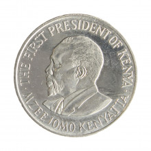 Moeda KM#34 1 Shilling 2005 SOB/FC Quênia África Aço R Níquel Ø23,9mm 5,5gr.