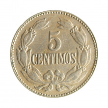 Moeda Y#29a 5 Centimos 1946 MBC Venezuela América Cupro-níquel Ø19,1mm 2,4gr.