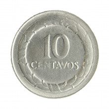 Moeda KM#226 10 Centavos 1967 SOB/FC Colômbia América Aço R Níquel Ø18,3mm 2,51gr.